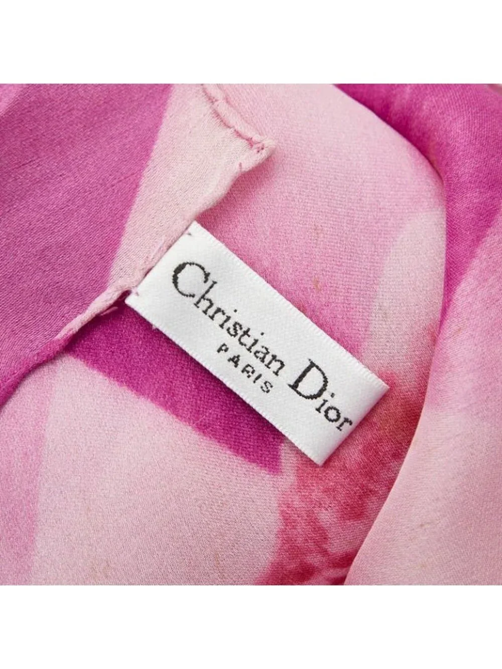 Dior Flower Floral Pattern Purple Multicolor Silk